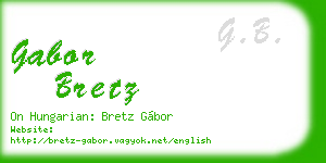 gabor bretz business card