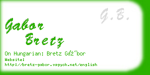 gabor bretz business card
